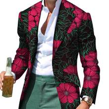 2020 African Clothes Men Casual Blazer Dashiki Fashion Jacket European Clothes Party Wedding Rave Outfit Wax Printed Coat DCC607 2024 - buy cheap