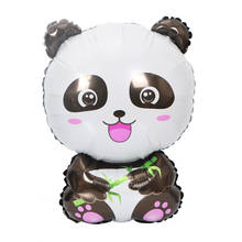 Balão animal dos desenhos animados panda filme de alumínio balão de brinquedo das crianças do bebê festa de aniversário decoração panda balão 2024 - compre barato