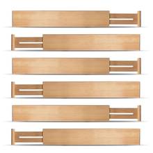 AFBC-separadores expandibles ajustables, organizadores de cajones de bambú Natural, lo mejor para cocina, tocador, dormitorio, B 2024 - compra barato
