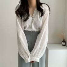 Bella philosophy blusa feminina grande, camisa branca, vintage, primavera, manga longa, feminina, blusa, verão 2024 - compre barato