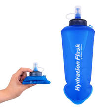 Botella de agua plegable para correr, frasco suave de 500ml, sin TPU, paquete de hidratación, bolsa de cintura, chaleco 2024 - compra barato