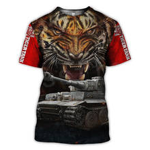 Tessffel Hot Games World of Tanks Animal Tiger Tanks Funny NewFashion 3DPrint Summer Unisex T-shirts Short Sleeves Streetwear A4 2024 - buy cheap