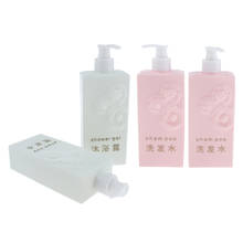 2pcs Refillable Empty Shampoo Shower Gel Lotion Hair Gel Bottle Plastic Sprayer Pump Container 500ml White Pink 2024 - buy cheap