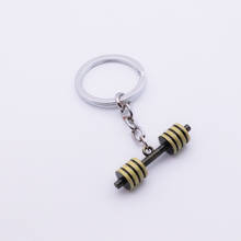 Hot Fashion Accessorie Keychain Dumbbell Discus Barbell Key Ring Fitness Charm Key Chain Designer Gift 2024 - buy cheap