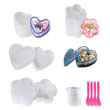 Flower/Heart Shape Storage Box Resin Silicone Mold for DIY UV Epoxy Resin Mould Gift Box Jewelry Making Tools Accessories Kits 2024 - buy cheap