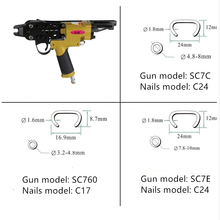 Free shipping High Quality SC760 Pneumatic C Shape Ring Plier Tool Air C-type Nailer Machine Cage Nail Gun Stapler 2024 - buy cheap