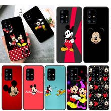 Disney-funda negra de Mickey Mouse para Samsung, carcasa bonita para teléfono Samsung S20 FE Ultra Plus A91 A81 A71 A42 A51 5G UW A41 A31 A21 A21S A11 A01 2024 - compra barato