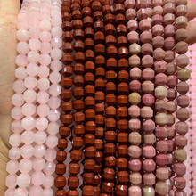Cuentas de piedra de Rodonita de jaspe rojo de cuarzo rosa Natural de 8mm, cuentas sueltas DIY para fabricación de joyas, pulsera y collar, 15 pulgadas 2024 - compra barato