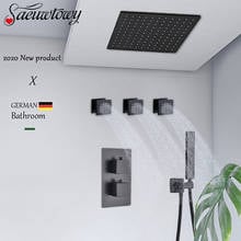 Grifo termostático de ducha de lluvia montado en la pared/montaje en techo, juego de grifo de ducha oculto, sistema de masaje de espalda 2024 - compra barato