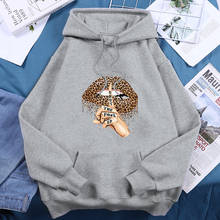 2021  Leopard Lip Crewneck Quality Printing  Hoodies Sweatshirt Men Hoodie Sweatshirts Hooded Jumper Pullover Streetwear Hoody 2024 - buy cheap