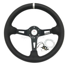 Sdao volante de corrida japonês, esportivo, 13 tamanhos de 330mm, vertex, em couro, para mk6, gti, bmw f30 2024 - compre barato