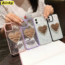 Gorgeous Clear Glitter Epoxy Shockproof Phone Case For iPhone 12 11 Pro Max XS XR SE 6s 7 8 Plus Heart Mirror Star Sequins Shell 2024 - buy cheap