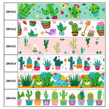 Fita de gorgorão/cetim estampa de desenho, laço fofo para presente, fita de 5 jardas 22mm/25mm/38mm/50mm/75mm 2024 - compre barato