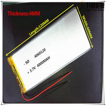 Free shipping 3.7 V lithium polymer battery 4060120 tablet battery 4000 mah mobile power 2024 - buy cheap