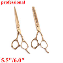5.5 6.0 Professional Hairdressing Scissors Barber Thinning Hair Scissors Cutting Hair Shears Japanese 440C Scissors 9001# 2024 - buy cheap