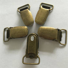 15mm antique bronze Metal Suspender Paci Pacifier Ribbon Clips Hook Mitten Clips for Webbing Belt Snap Buckle Bronze 50pcs/lot 2024 - buy cheap