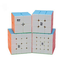 Qiyi-conjunto de cubos mágicos de velocidade, 2x2x3x3, 4x4x4, 5x5x5, pirâmide, skew, megamreceptor, embalagem, 4 peças, brinquedo para crianças 2024 - compre barato