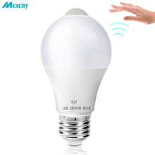 E27 LED Sensor Light Bulb PIR Motion Energy Saving 2700K Warm White 5700K Daylight Color A60 10W Doorway Infrared Induction 2024 - buy cheap