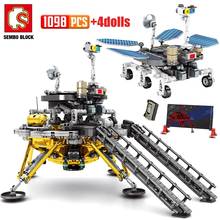 City Technical Lunar Lander Space Rocket Building Blocks Creative Airship Car Model Cosmonaut Figures Bricks Toys for Children 2024 - buy cheap