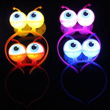 4 unids/set niños adultos de diseño de ojos pelo luminoso LED Luz de cinta para Bola de fiesta Festival accesorios decorativos 2024 - compra barato