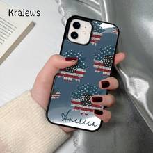 Krajudios-Funda de teléfono personalizada para iPhone, carcasa protectora personalizada para modelos 12, 13 mini, 5, 6S, 7, 8 PLUS, X, XS, XR, 11 PRO MAX, SE 2020 2024 - compra barato