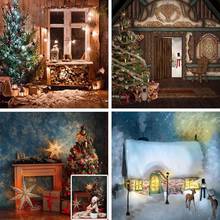 Mehofond-Fondo de Navidad de invierno, Fondo de árbol, suelo de madera, retrato de ducha de bebé, fotografía, foto de decoración, foto de estudio, utillaje 2024 - compra barato