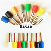 E1510 Insulated cord end terminals Insulating Crimp Terminal Connector 100PCS/Bag Tube 1.5mm2 Cable Connector wire terminals 2024 - buy cheap