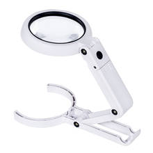 5X 11X Folding Lamp Lupa Loupe Magnifier Reading Portable Handheld Illuminated Magnifying Glass With 8 LED Lights for Newspaper 2024 - buy cheap