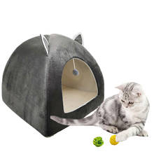 2 In 1 Cat Bed Pet Dog Cat Bed Tent Cat Warm Bed House Soft Mat For Small Dogs For Cats Nest лежанка для кошек 2024 - buy cheap