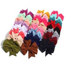 120PCS New 9CM 3.5" Solid Bubble Seersucker Waffle Hair Bows Clip For Kids Girls Hair Accessories Bow Knot Boutique Head Wear 2024 - buy cheap