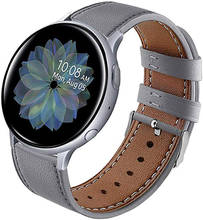 Ремешок кожаный для Samsung Galaxy Watch 3 41 мм 45 мм Active 2 44 мм 40 мм Gear S3, браслет для Galaxy Watch 46 мм 42 мм, 22 мм 20 мм 2024 - купить недорого