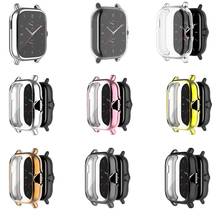 Funda protectora de cobertura completa para reloj Amazfit GTS 2, carcasa de TPU chapada, D08A 2024 - compra barato