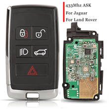 jingyuqin For Land Rover Ranger Rover Discovery Velar Fit Jaguar Fob ID49 7953P Chip 433Mhz 5 Buttons Smart Car Key 2024 - buy cheap