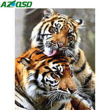 AZQSD Diamond Painting Full Square Tiger Embroidery Sale Animal Gift Needlework Picture Of Rhinestones Handmade Home Decor 2024 - buy cheap