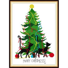 Everlasting Love Merry Christmess 2 Chinese Ecological Cotton Printed cross-stitch With A Printed Pattern Stampted 11CT 14CT DIY 2024 - buy cheap