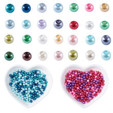 Cuentas redondas de perlas de arcoíris de imitación, 4mm, 6mm, 8mm, para la fabricación de joyas, pulseras, collares, 100-400 unids/lote 2024 - compra barato