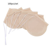 100 Pcs/Lot Round Tea Bags Empty Scented Tea Filter Bag With String Tie Heal Seal Paper Teabags For Herb Loose Tea Disposable 2024 - buy cheap