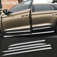 Hivotd para skoda kodiaq acessórios exteriores porta do carro borda guarda tira scratch protector decoração cromo estilo 2017-2019 2024 - compre barato