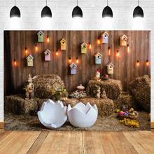 Yeele Easter Farm Barn Hay Bales Rabbit Bunny Baby Portrait Photography Backdrop Vinyl Background For Photo Studio Photocall 2024 - buy cheap