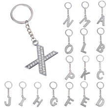 Модный новый брелок с алфавитом, кольцо для ключей с надписью «Initial», брелок унисекс, 26 букв 2024 - купить недорого