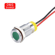 Luz indicadora de advertencia de Metal IP66, impermeable, intermitente de un Color, lámpara de 10mm para señal de descarga, 3V, 6V, 12V, 24V, 36V, CC con cable 2024 - compra barato