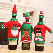 Christmas Red Wine Bottle Covers Bag Santa Elk Claus Snowman Bottle Cover Party Ornament  Home Party Table Decoration 2024 - buy cheap