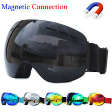 Gafas de esquí magnéticas de doble capa para hombre y mujer, lentes de esquí antiniebla, UV400, para Snowboard 2024 - compra barato