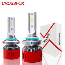 CROSSFOX автомобильных ламп светодиодный H7 H1 9005 9006 HB3 HB4 H4 светодиодный H11 H9 H8 Авто Высокий Низкий Луч света лампы для передних фар 6000K 12000LM 2024 - купить недорого