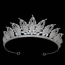 Tiaras and Crown HADIYANA Vintage Temperament Feather Shape For Wemen Wedding Party Headband Rhinestone BCY8926 Corona Princesa 2024 - buy cheap