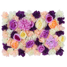 High quality 40x60cm silk rose artificial flowers wedding decoration flower wall romantic for wedding background decoration 2024 - buy cheap