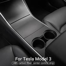 4 pces model3 remendo protetor do painel de controle central do carro para tesla model 3 acessórios controle central três remendo sente 2017-2020 2024 - compre barato