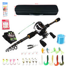 Fishing rod with reel and bag lure Casting Rod Reels Set carbon lure fishing pole telescopic Trout rod lure Weight 7-28g M power 2024 - buy cheap