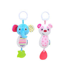 Baby Rattles Crib Mobile Cute Elephant Bear Newborns Toy for Stroller with Teether and Wind Chimes Infant Soft Handing Bell 2024 - buy cheap