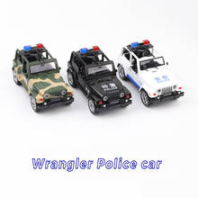 Juguetes para bebés de alta simulación de colección exquisita: CaiPo Car Styling Jeep Wrangler CCar de policía 1:32 aleación SUV modelo de coche, los mejores regalos 2024 - compra barato